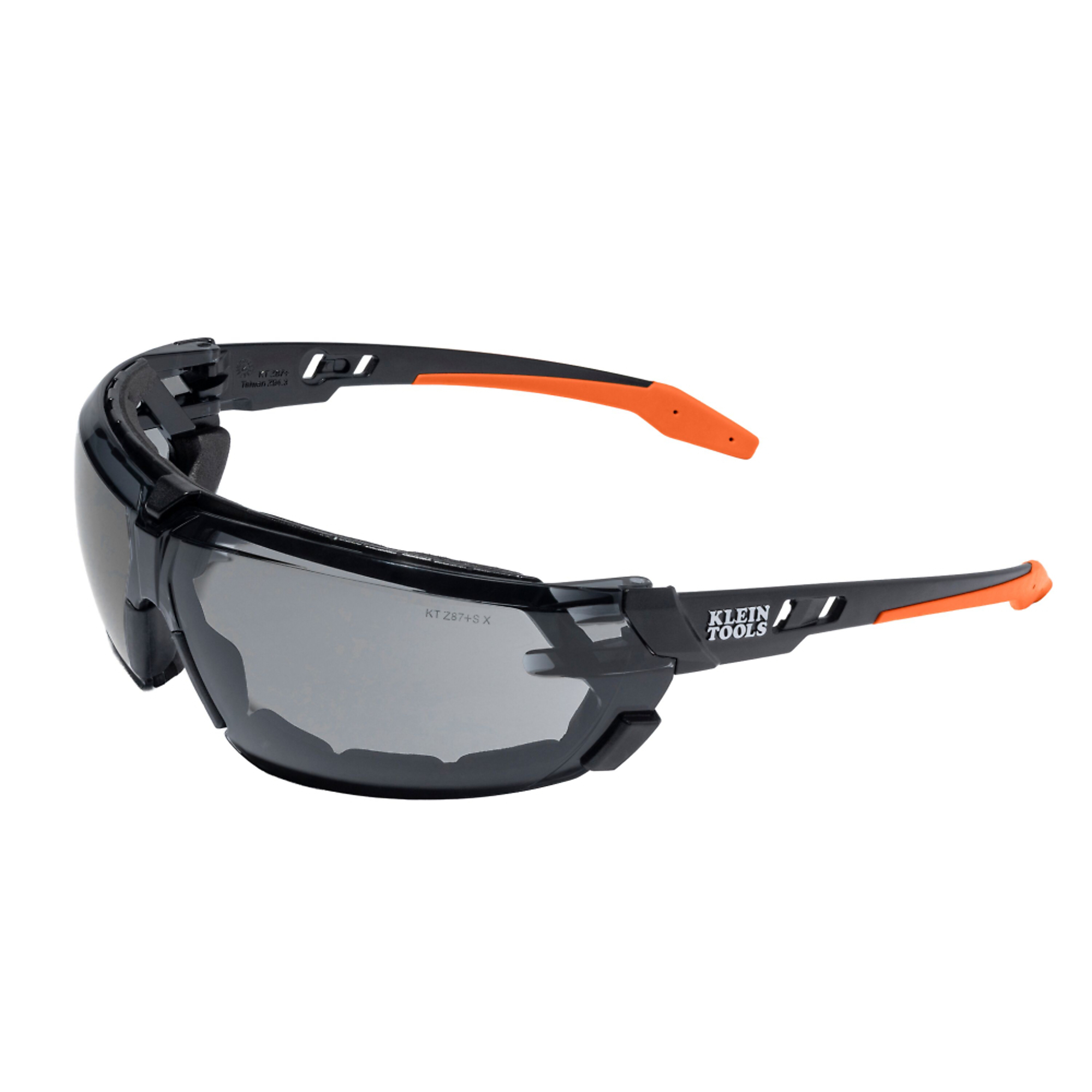 Low-Profile Gasket Safety Glasses, Gray Lens, Klein Tools Model# 03609